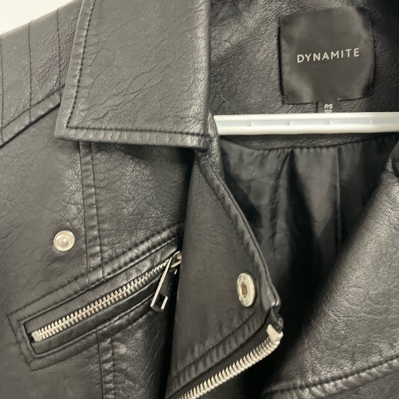 Fitted faux leather jacket from Dynamite, size small! - Picture 4 of 10